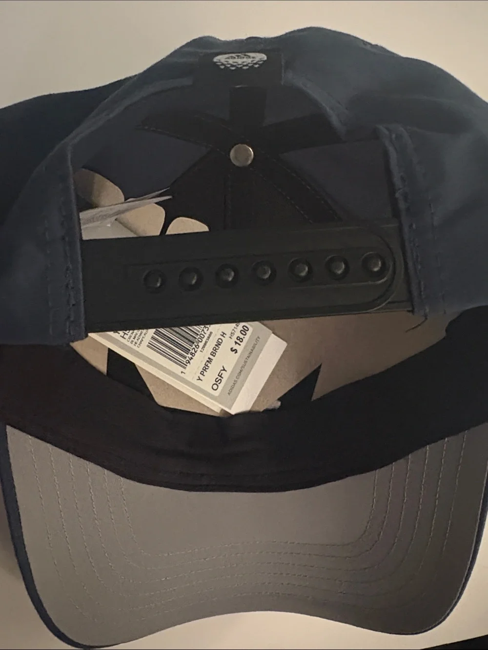 adidas Navy Blue Golf Cap with White Logo